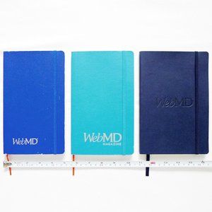 LOT 3 NEW Softcover Ruled Notebooks/Journals + Elastic Bookmark Pocket